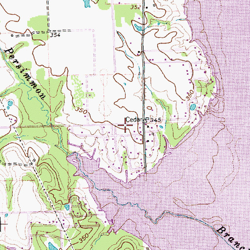 Topographic Map of Seven Points Volunteer Fire Department Substation, TX