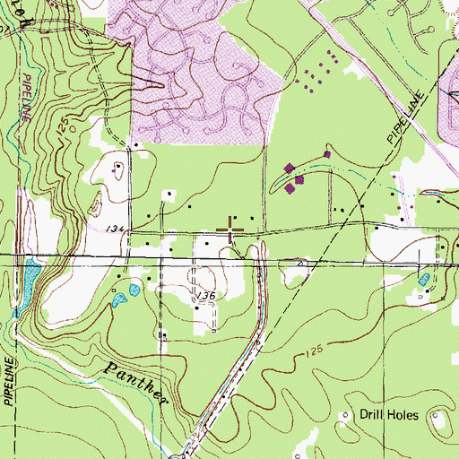 Topographic Map of The Woodlands Fire Department Station 3 - First Responders, TX