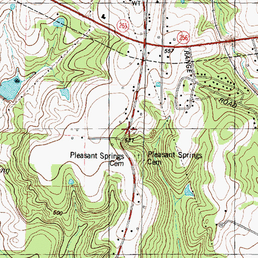 Topographic Map of Palestine / Southside Volunteer Fire Department, TX