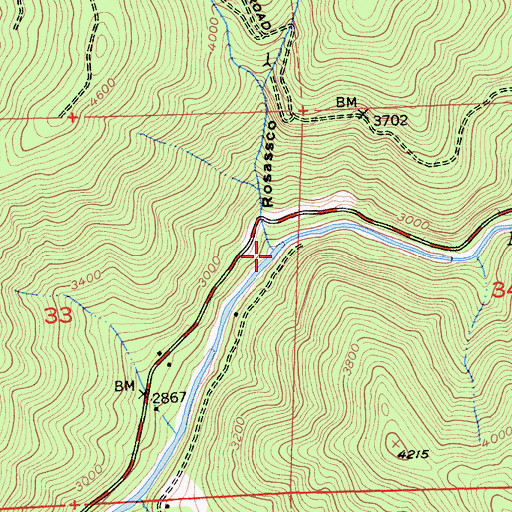 Topographic Map of Rosassco Ravine, CA