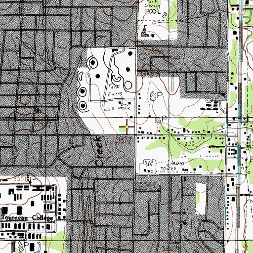 Topographic Map of Longview Fire Department Station 3 / Emergency Medical Services, TX