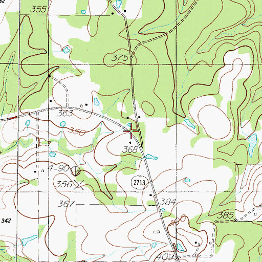 Topographic Map of Swift - Shady Grove Volunteer Fire Department, TX