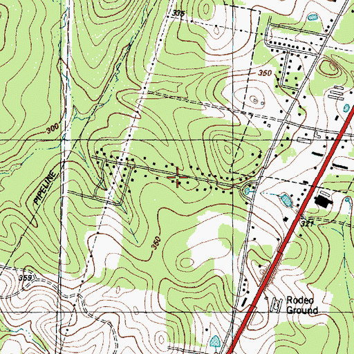 Topographic Map of South Nacogdoches County Volunteer Fire Department, TX