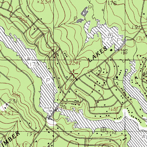 Topographic Map of Ivanhoe Volunteer Fire Department, TX