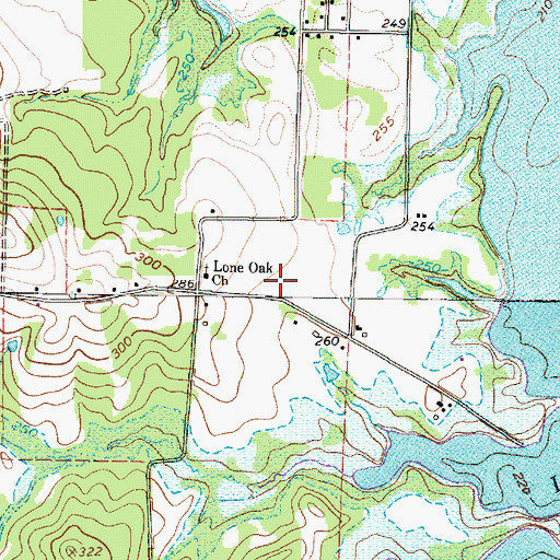 Topographic Map of Jackson Volunteer Fire Department, TX