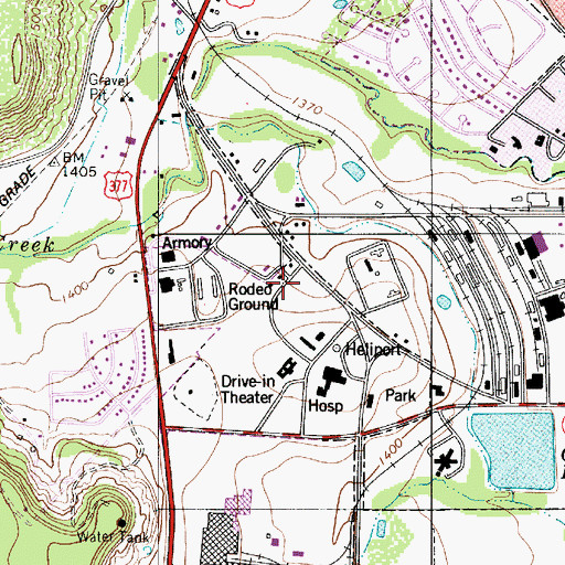 Topographic Map of Air Evac Lifeteam Brownwood Base, TX
