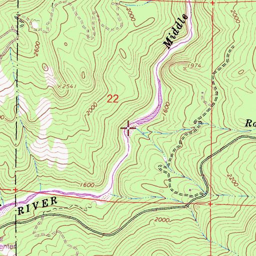 Topographic Map of Rose Creek, CA