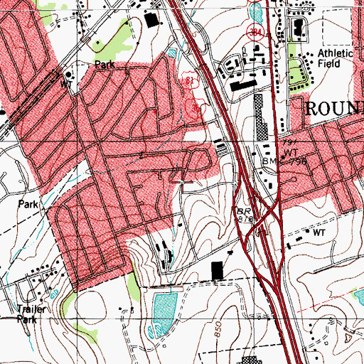 Topographic Map of Williamson County Emergency Medical Services Medic 14, TX