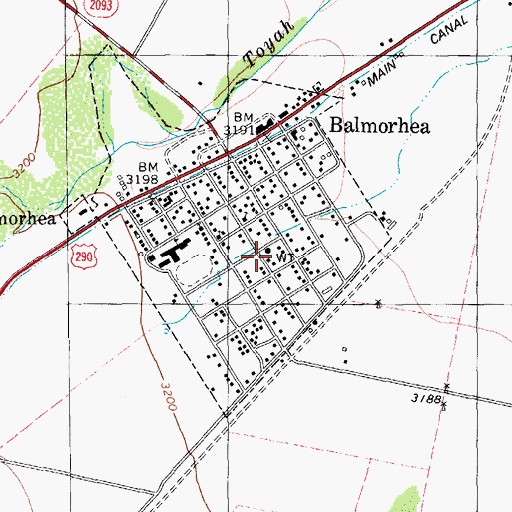 Topographic Map of Balmorhea Volunteer Emergency Medical Service, TX