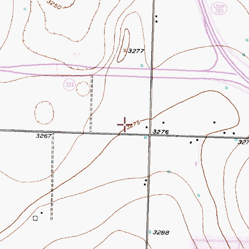 Topographic Map of Lubbock Emergency Medical Service Station 12, TX