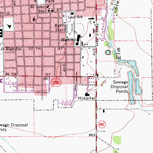 Topographic Map of Community Emergency Medical Service, TX