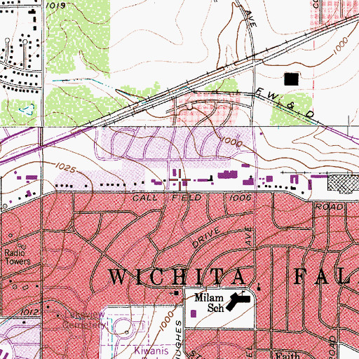 Topographic Map of Trans Star Ambulance, TX