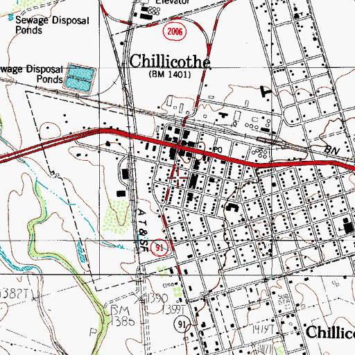 Topographic Map of Hardeman County Emergency Medical Services Chillicothe, TX