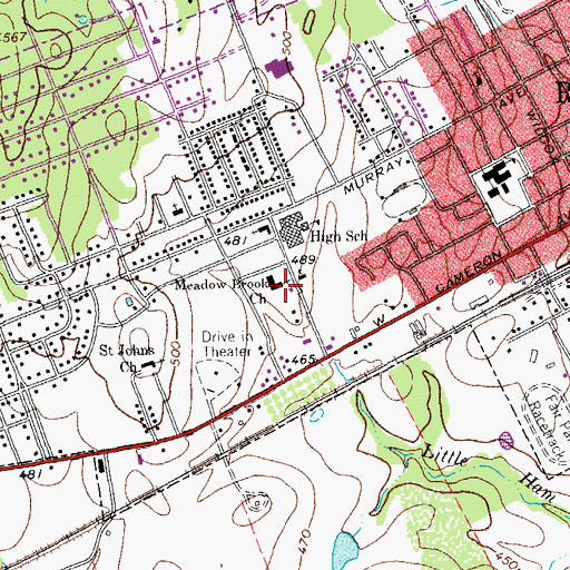 Topographic Map of American Medical Response Ambulance Service Station 2, TX