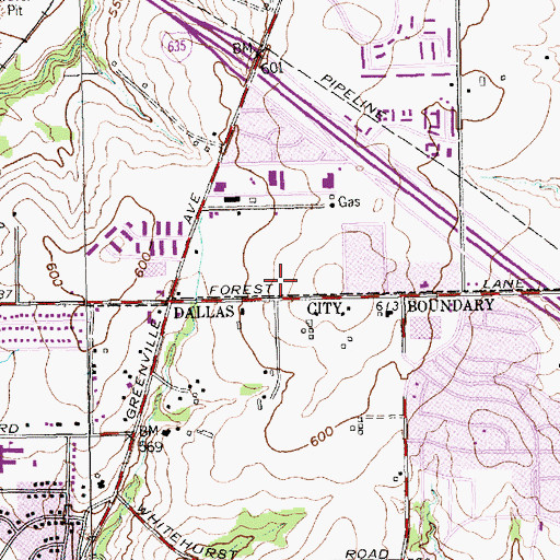 Topographic Map of Care First Emergency Medical Services, TX