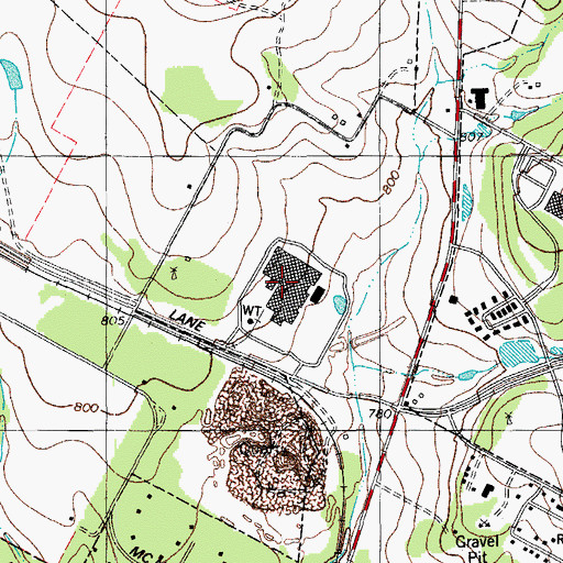 Topographic Map of Hospira Incorporated, TX