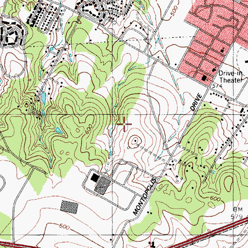Topographic Map of Tokyo Electron America Emergency Response Team, TX