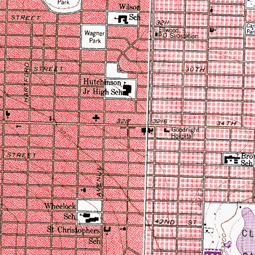 Topographic Map of Lubbock Aid Ambulance, TX