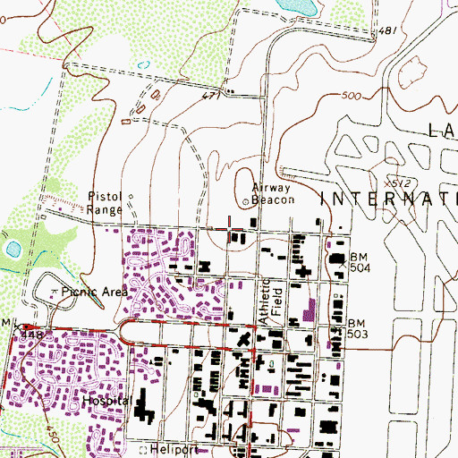 Topographic Map of Lifeline Ambulance Services, TX
