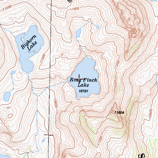 Topographic Map of Ross Finch Lake, CA