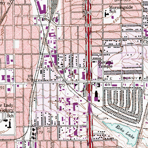 Topographic Map of Area Metropolitan Ambulance Authority - MedStar Emergency Medical Services, TX