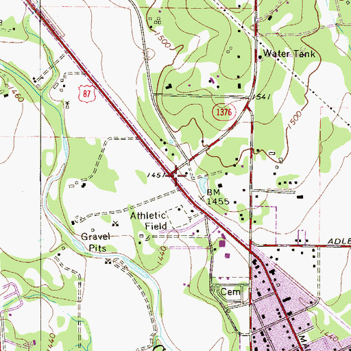Topographic Map of Kendall County Emergency Medical Service, TX