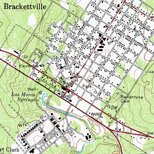 Topographic Map of Kinney County Emergency Medical Services, TX
