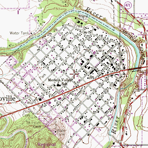 Topographic Map of Medina Valley Emergency Medical Service, TX