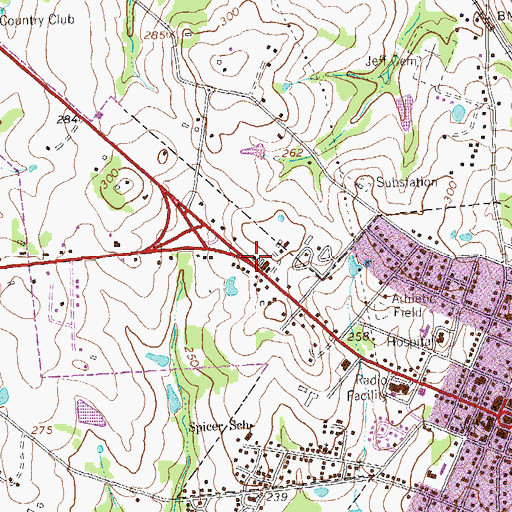 Topographic Map of Austin County Emergency Medical Services, TX