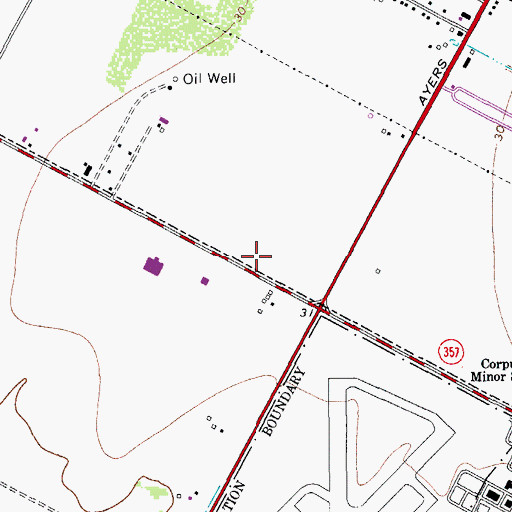 Topographic Map of Star of Texas Emergency Medical Service, TX