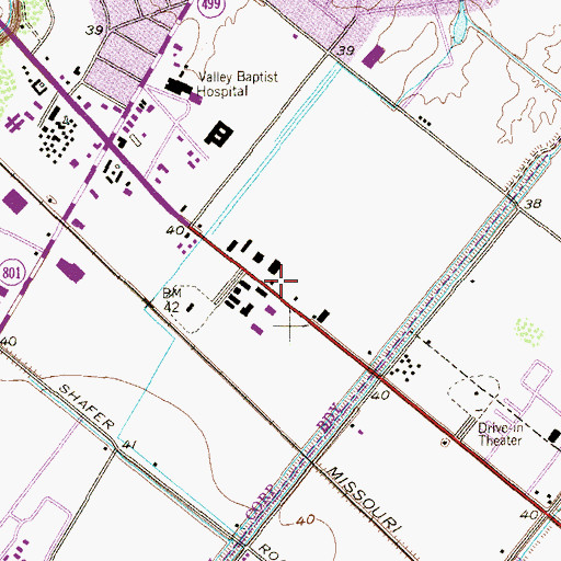 Topographic Map of South Texas Emergency Care Foundation, TX