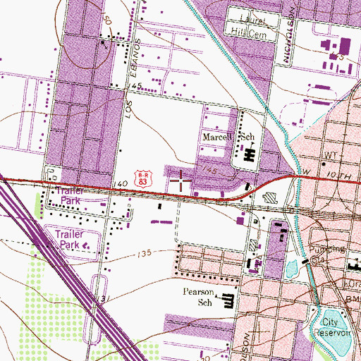 Topographic Map of Preferred Ambulance, TX