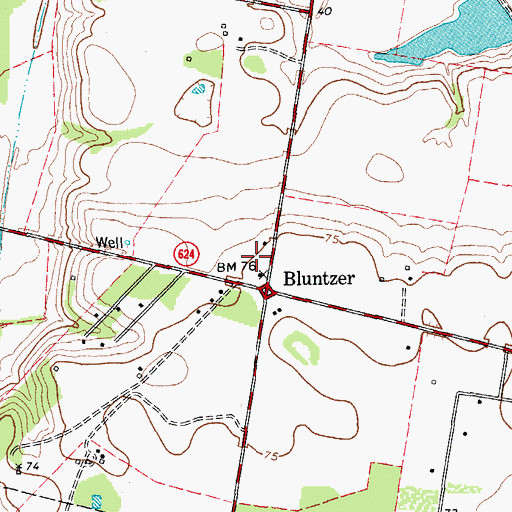 Topographic Map of Nueces County Emergency Service District 4, TX