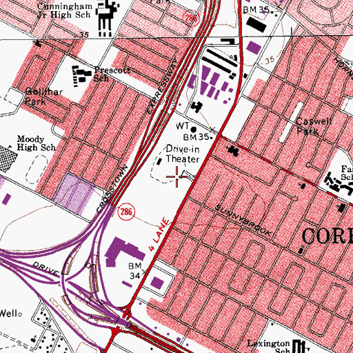 Topographic Map of Third Coast Ambulance Service, TX