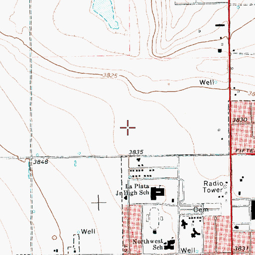 Topographic Map of Hereford Emergency Medical Service, TX