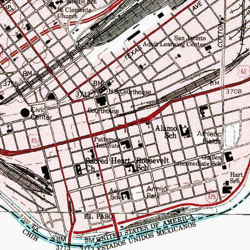 Topographic Map of Rio Grande Ambulance, TX