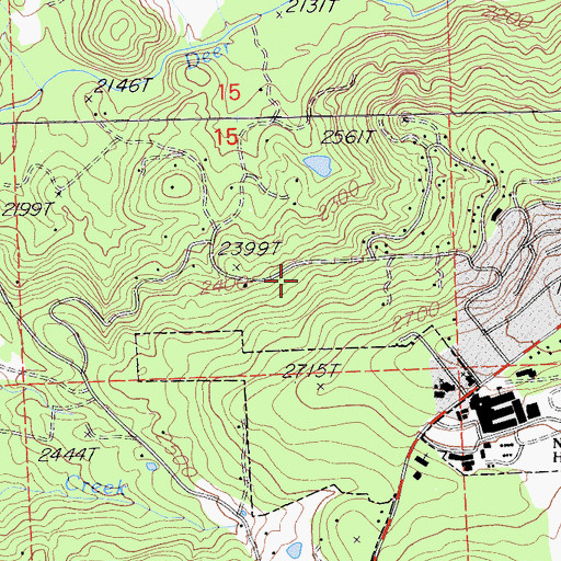Topographic Map of Rough and Ready Ditch, CA