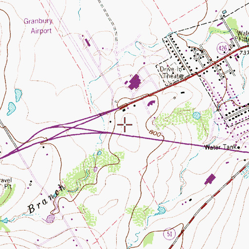 Topographic Map of Texas Emergency Medical Services, TX