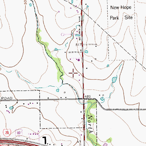Topographic Map of First Response Emergency Medical Services, TX