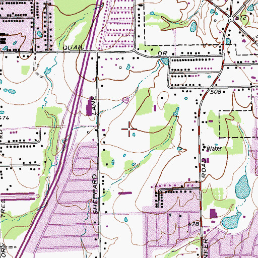 Topographic Map of Texas Lifeline Corporation Ambulance Balch Springs, TX