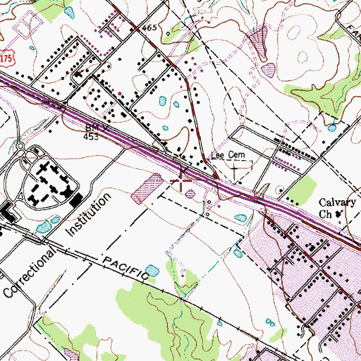 Topographic Map of Texas Lifeline Corporation Ambulance Service, TX