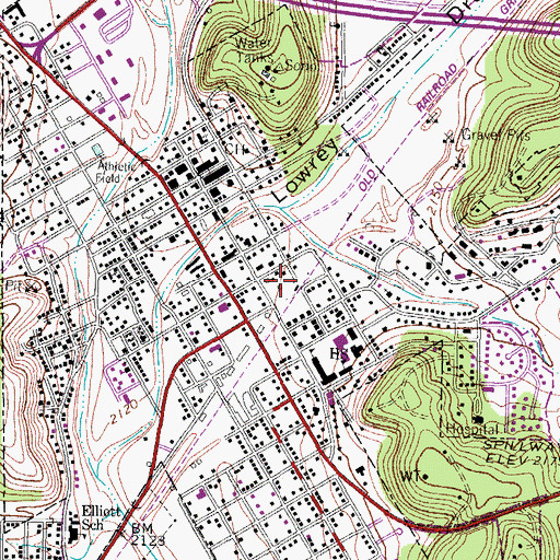 Topographic Map of Sutton County Emergency Medical Service, TX