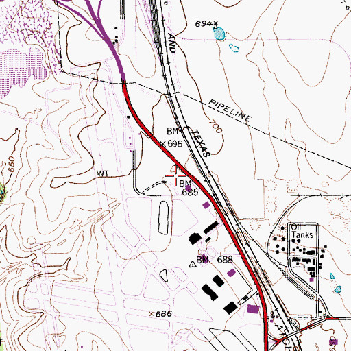 Topographic Map of Phi Air Medical 8 Fort Worth, TX