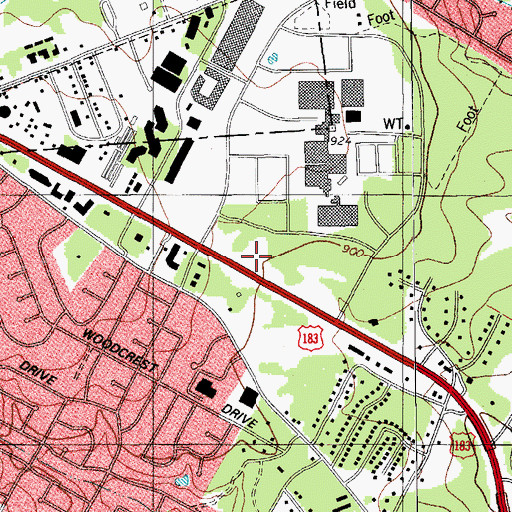 Topographic Map of Solectron Texas, TX