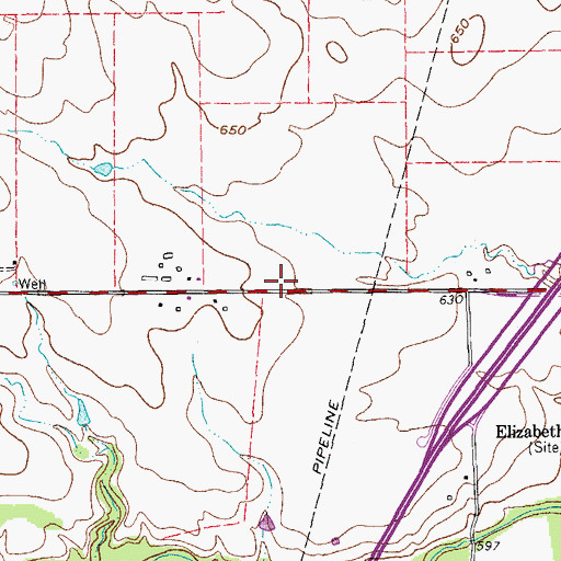 Topographic Map of Texas Motor Speedway Emergency Medical Service Care Center, TX
