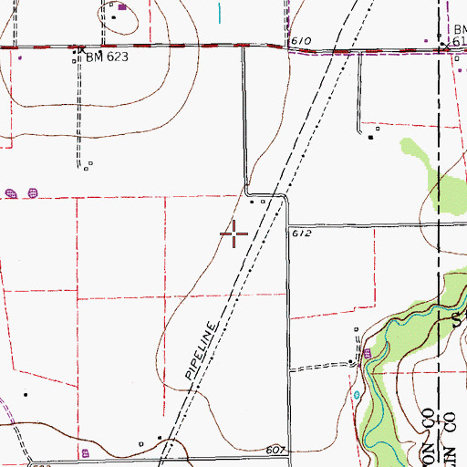 Topographic Map of CareFlight - Cotton Gin Road, TX