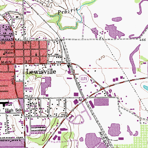 Topographic Map of Emergency Room Mobile Service, TX
