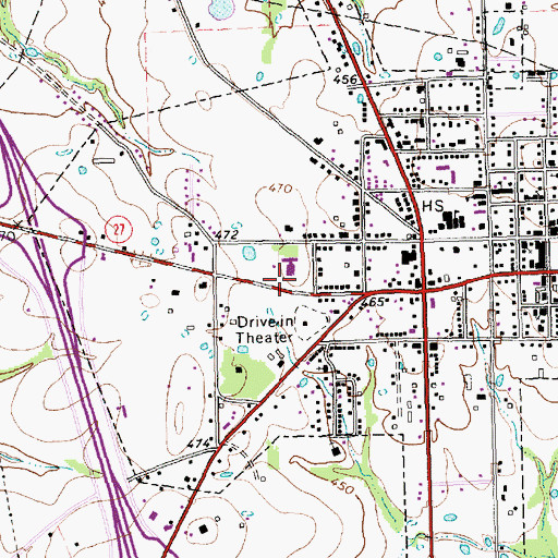 Topographic Map of Fairfield Emergency Medical Service Ambulance, TX