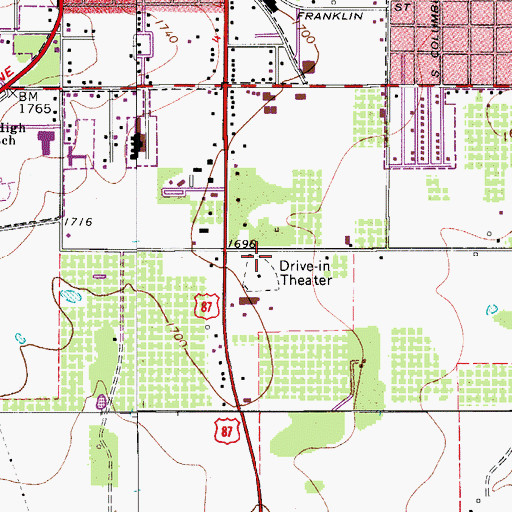 Topographic Map of Fredericksburg Emergency Medical Services, TX