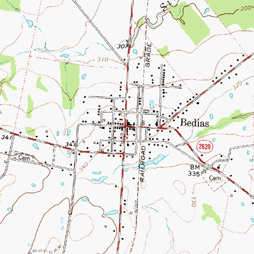Topographic Map of Saint Joseph Emergency Medical Services, TX